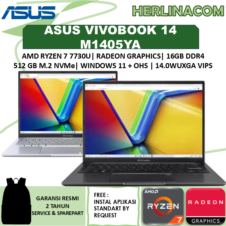 Laptop Asus Vivobook 14 M1405YA AMD Ryzen 7 7730 16GB 512GB SSD