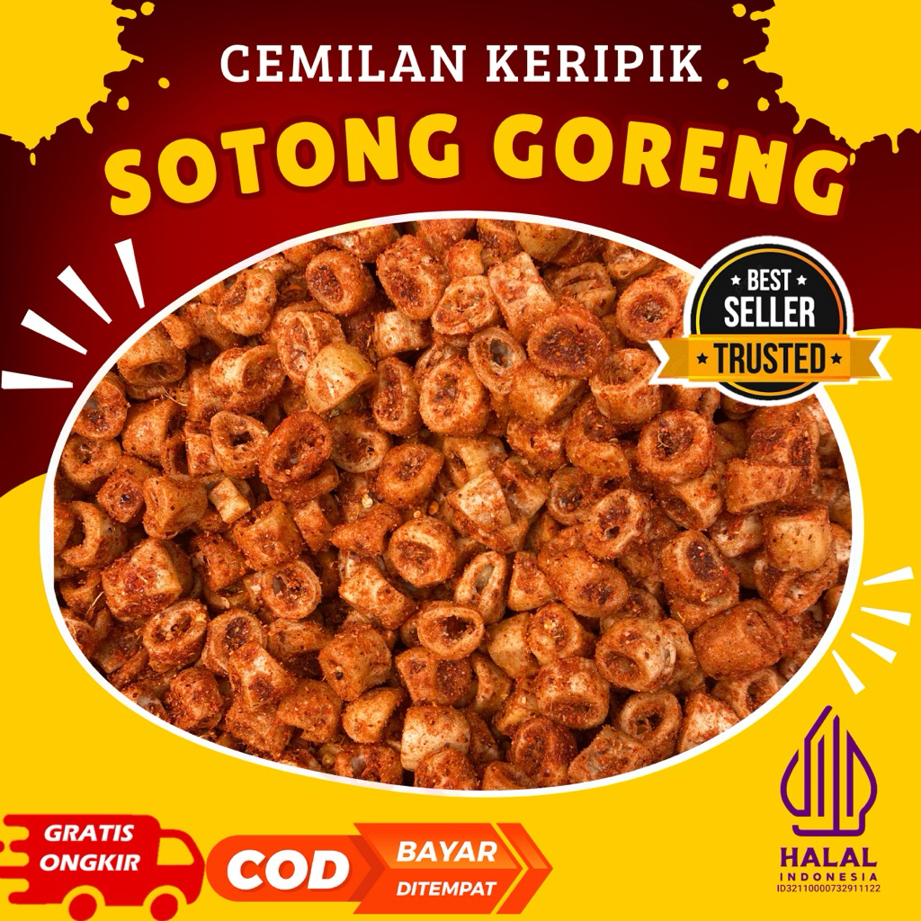 sotong geprek / sotong goreng 1kg Pedas Food Bawang Makanan kripik Snack Snack Cemilan murah