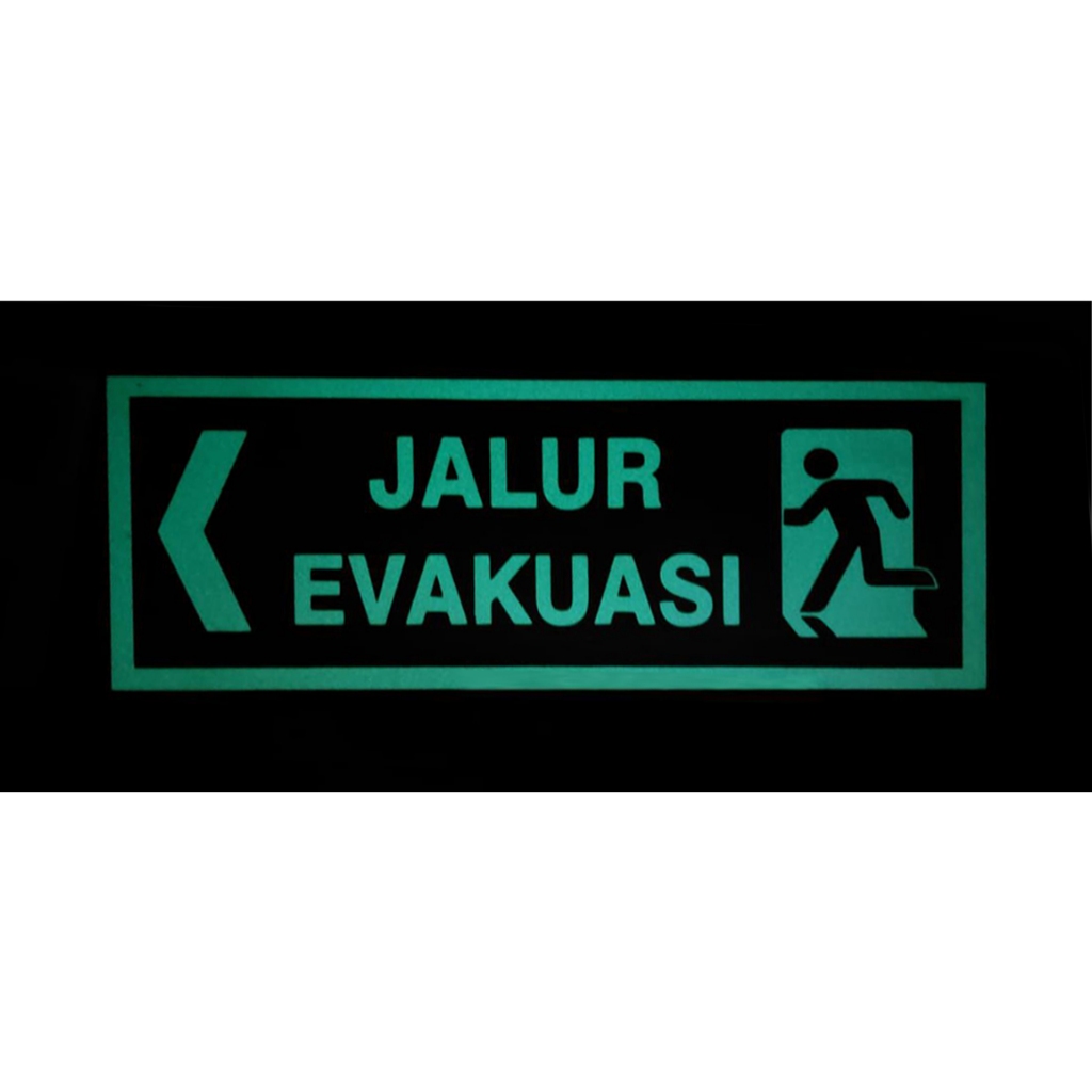 EXIT SIGN / JALUR EVAKUASI GLOW IN THE DARK