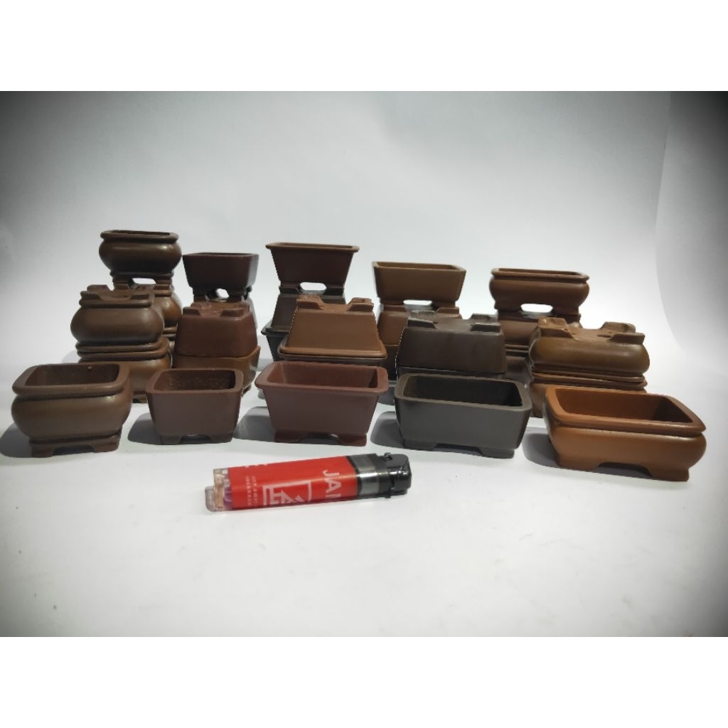 Pot Bonsai mini  Resin Mame shito 6cm dan 4cm