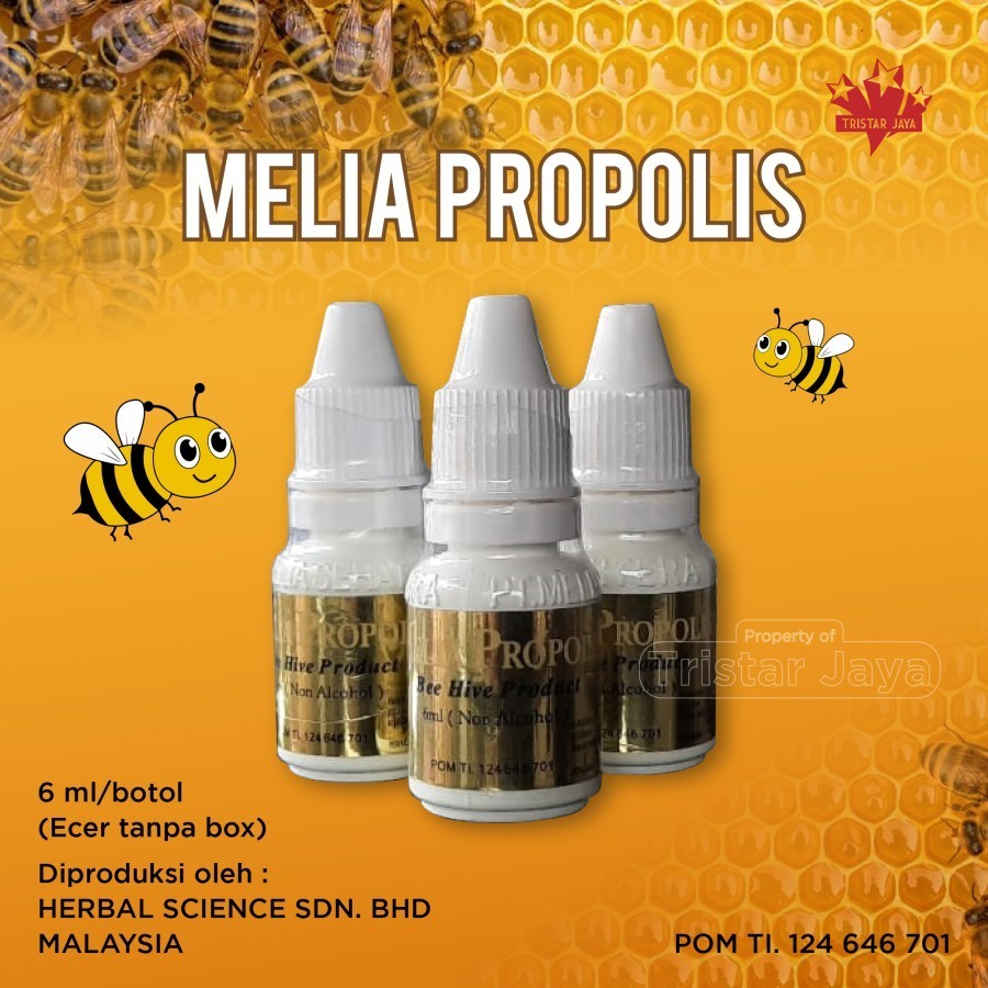 Melia Propolis 6ml - Propolis Melia Sehat Sejahtera Asli Herbal Science SDN BHD Malaysia Meningkatka