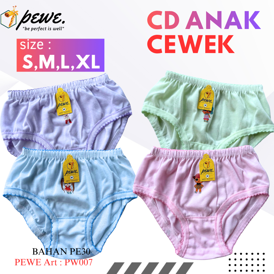 12 pcs celana dalam anak perempuan polos/cdanak cewek grosir/sempak anak perempuan nyaman/sempak ana