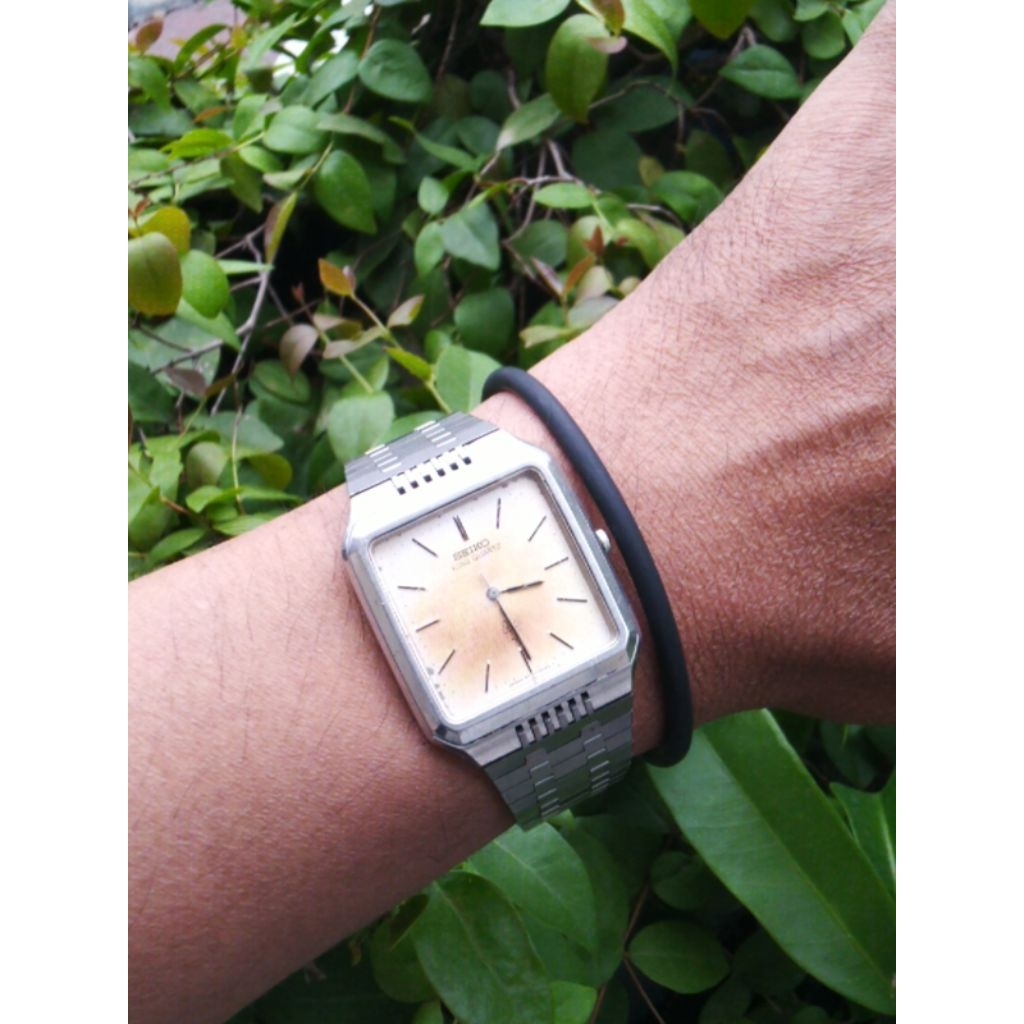 jj0328 jam tangan pria vintage Seiko king twin Quartz 9721-5020