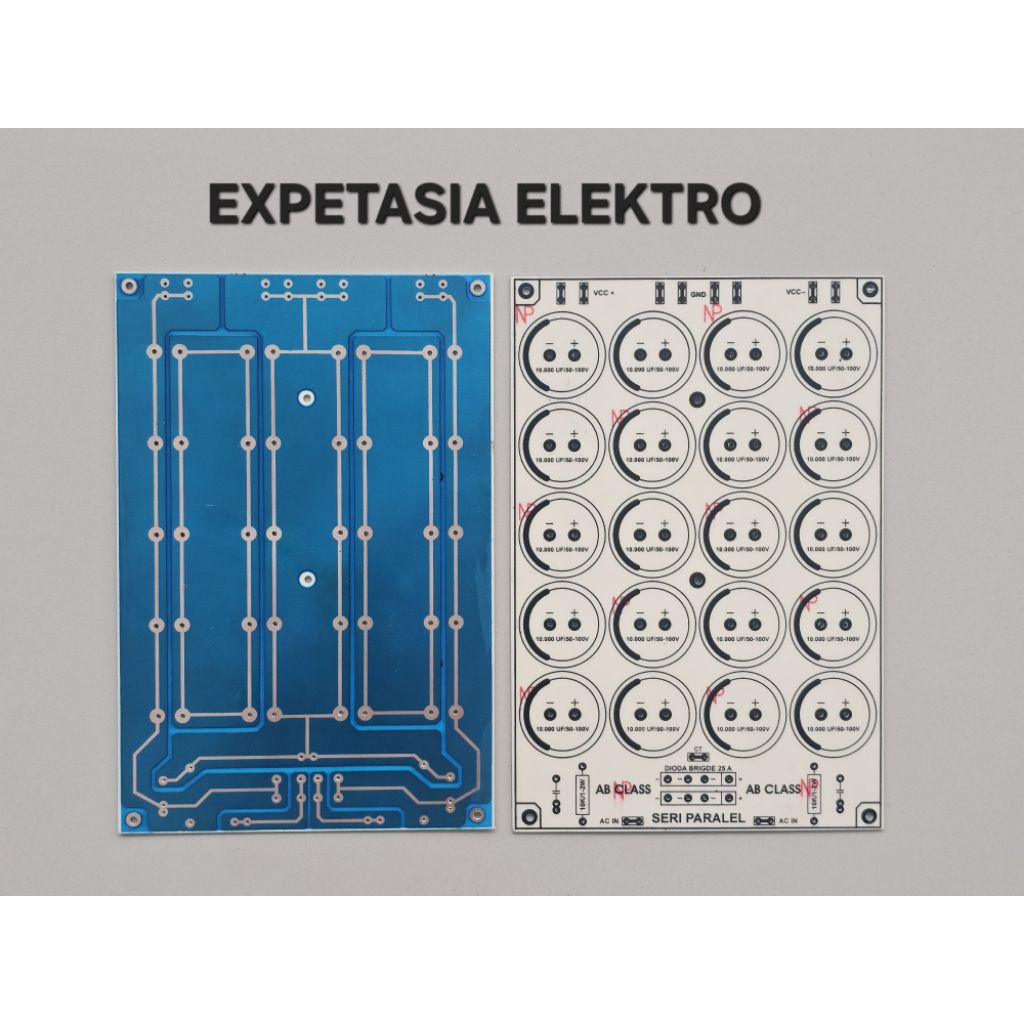 PCB  20 ELCO CLASS AB SERI PARAREL 10000uf/100v FIBER