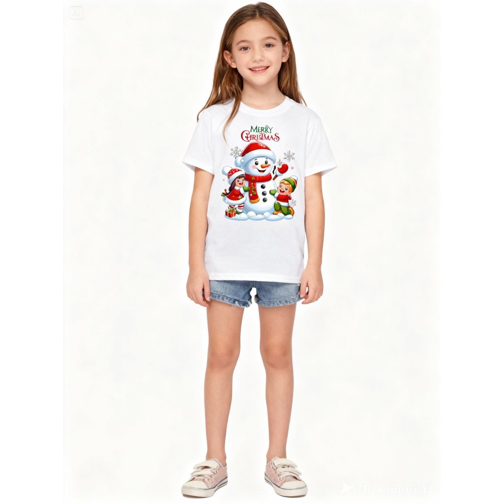 baju natal anak anak kaos merry christmas anak perempuan atasan anak perempuan 3-9 tahun