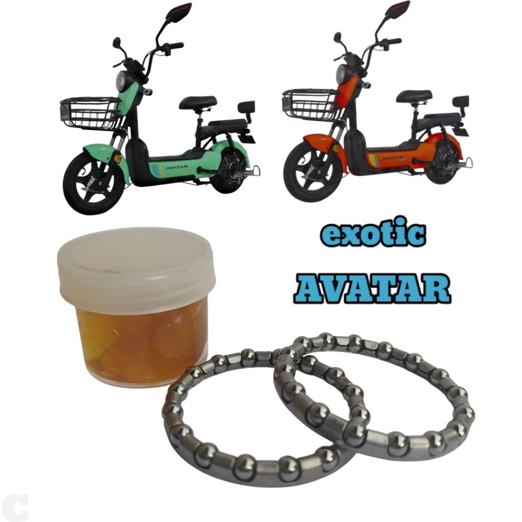PAKET PELOR BEARING KOMSTIR SEPEDA LISTRIK EXOTIC AVATAR PLUS PELUMAS TINGGAL PASANG