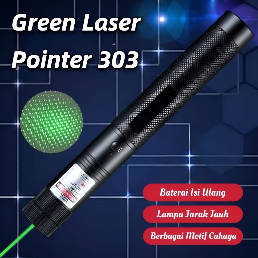 GREEN LASER POINTER 303 / Green laser batrai cas / Green laser murah • Gilimany•