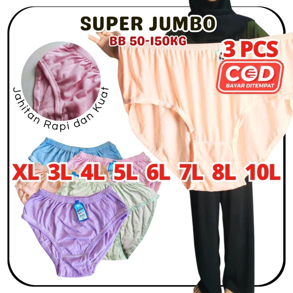 GROSIR 3 CD WANITA JUMBO LUSINAN MURAH/GROSIR CD WANITA 10L/XXXXXXXXXL Gayatri