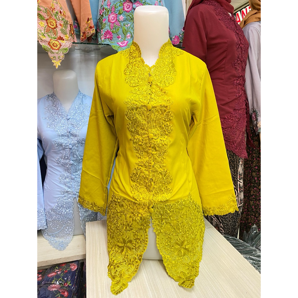 Kebaya Atasan Encim Toyobo Senada / Kebaya Wanita Polos / Atasan Kebaya Encim Jakarta