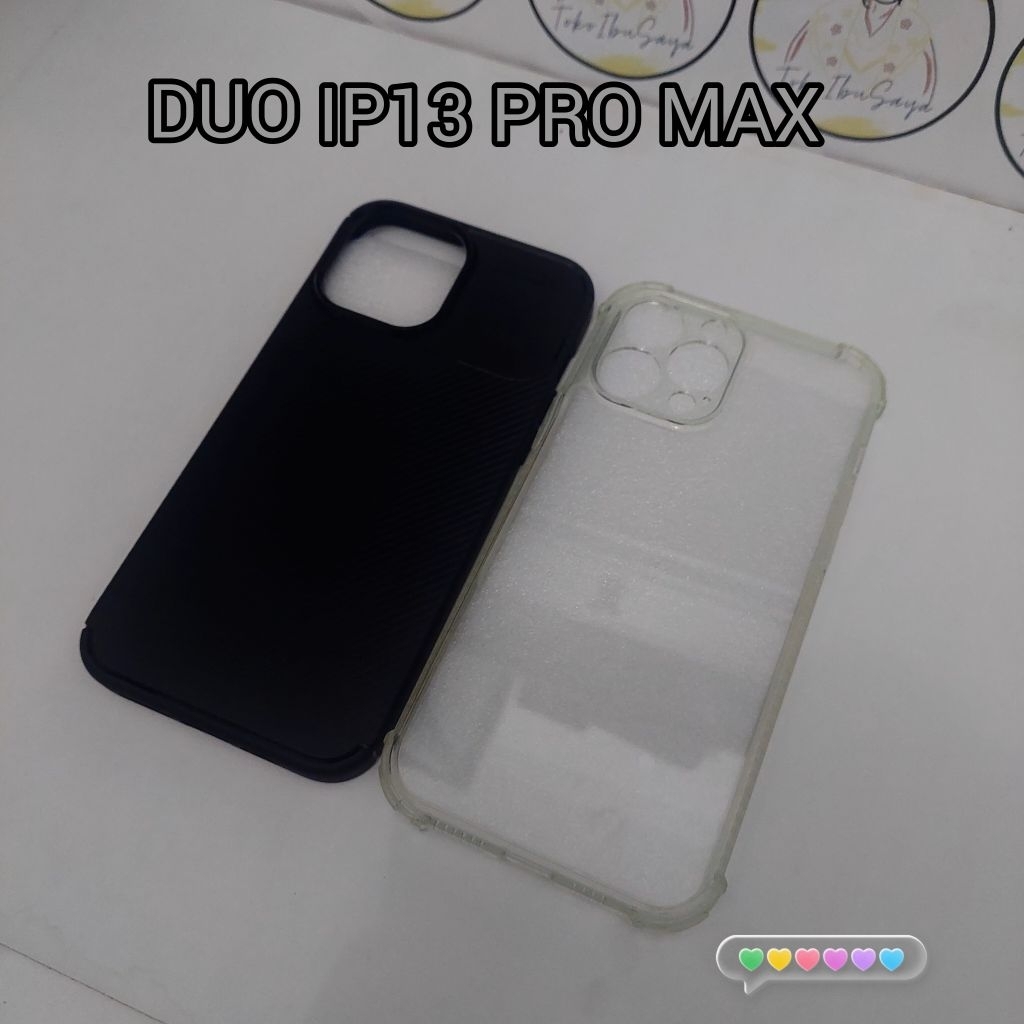 Casing iPhone 13 Pro Max Black n Clear – Cuci Gudang