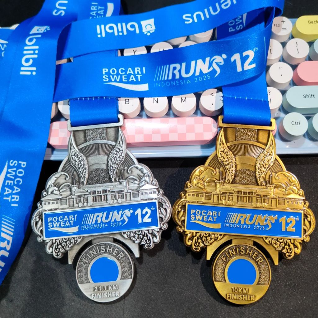 Medali Lari Finisher Virtual Running Pocari Sweat Run 5K 2025