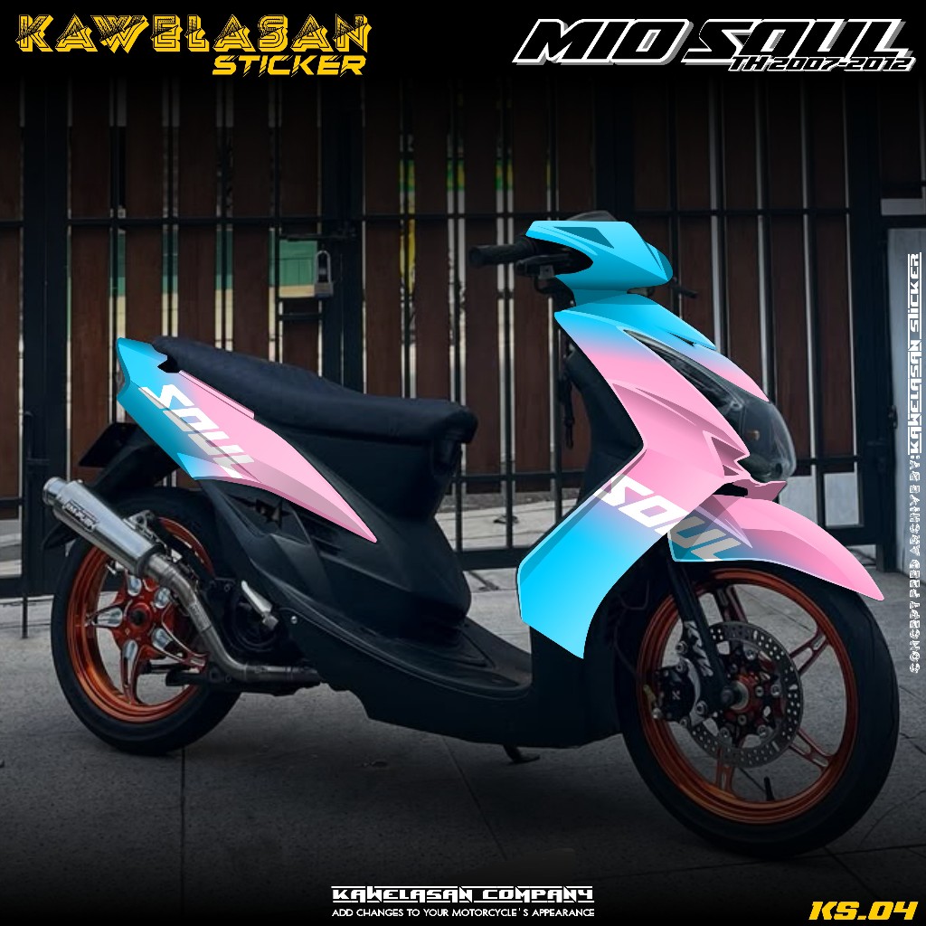 COD Sticker Decal Full Body Motor Yamaha Mio Soul Karbu Tahun 2007 2008 2009 2010 2011 2012 Sticker 