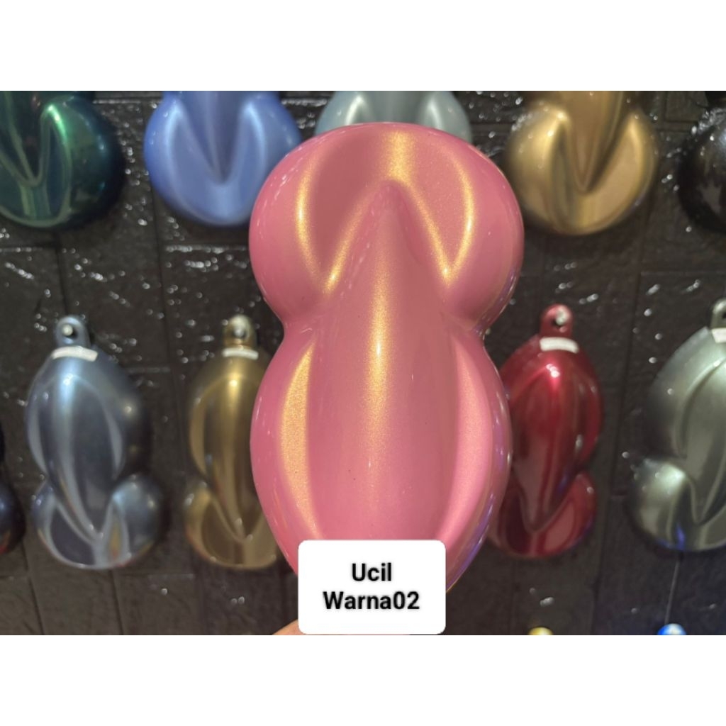 cat golden peace lembayung gold/cat pink lembayung gold bahan pu