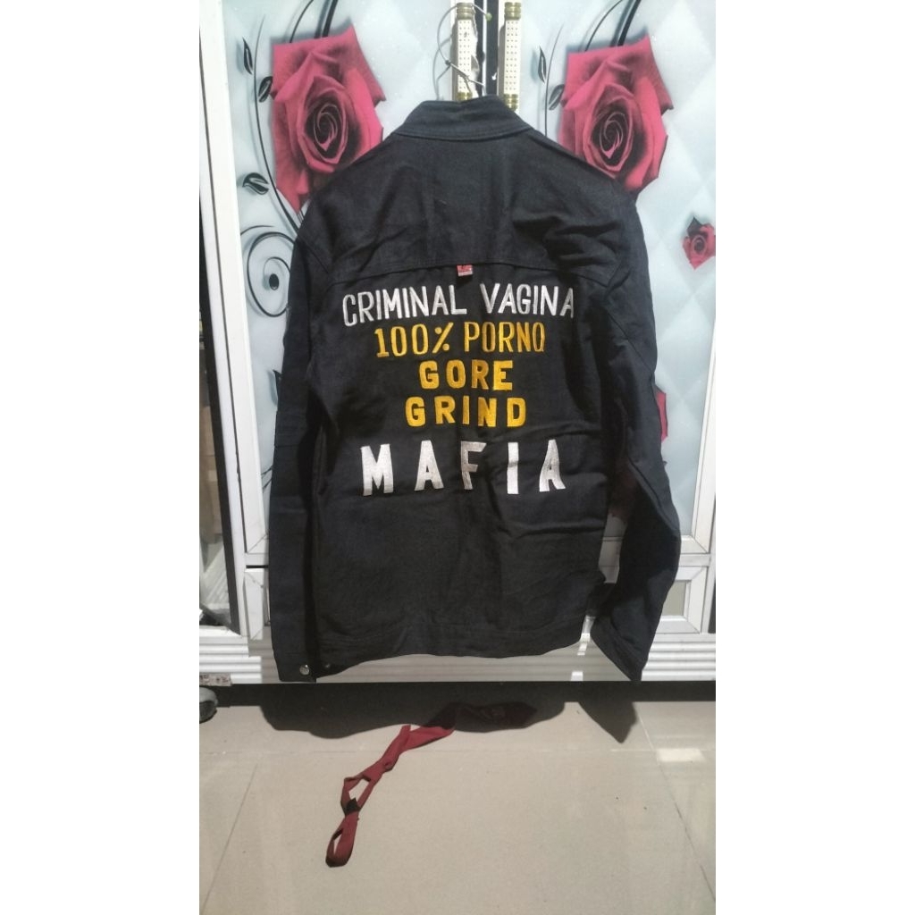 jaket denim bordir keren