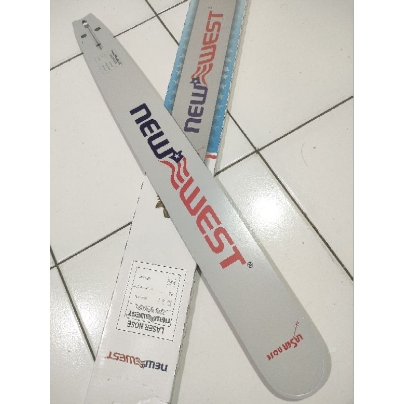 Guide Bar Senso New West 22" 38T Laser Baja - Untuk Chainsaw Kecil 598 588 628 5200/5800