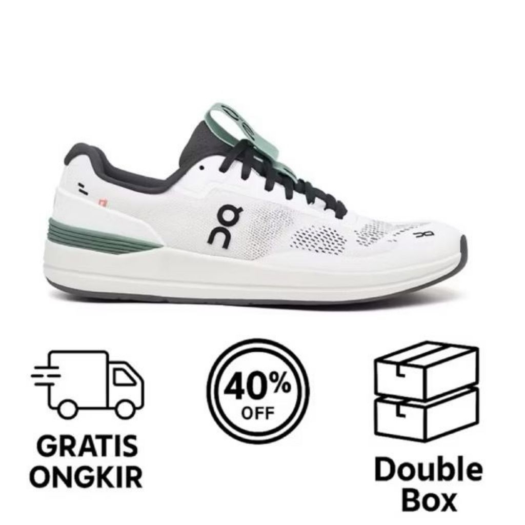 SEPATU TENIS/PADEL ON THE ROGER PRO FEDERER WHITE GREEN