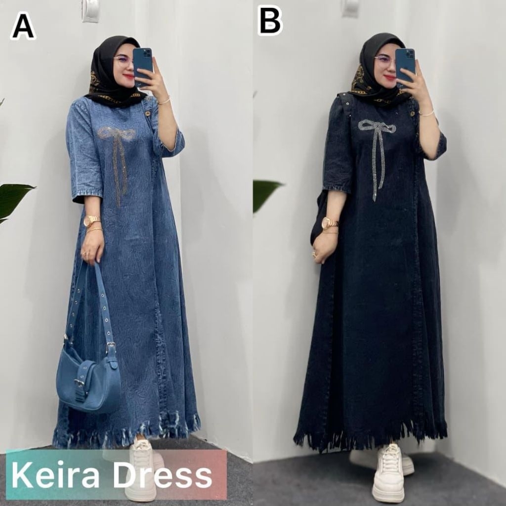 midi dress andara / midi jeans rempel / midi jeans combed premium / midi dress rawis jeans mix combe