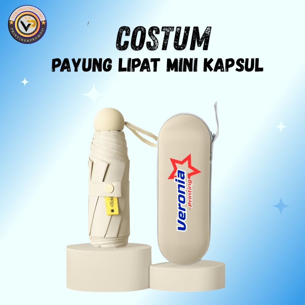 payung lipat mini portable costum/payung lipat kapsul/payung souvenir/payung mini
