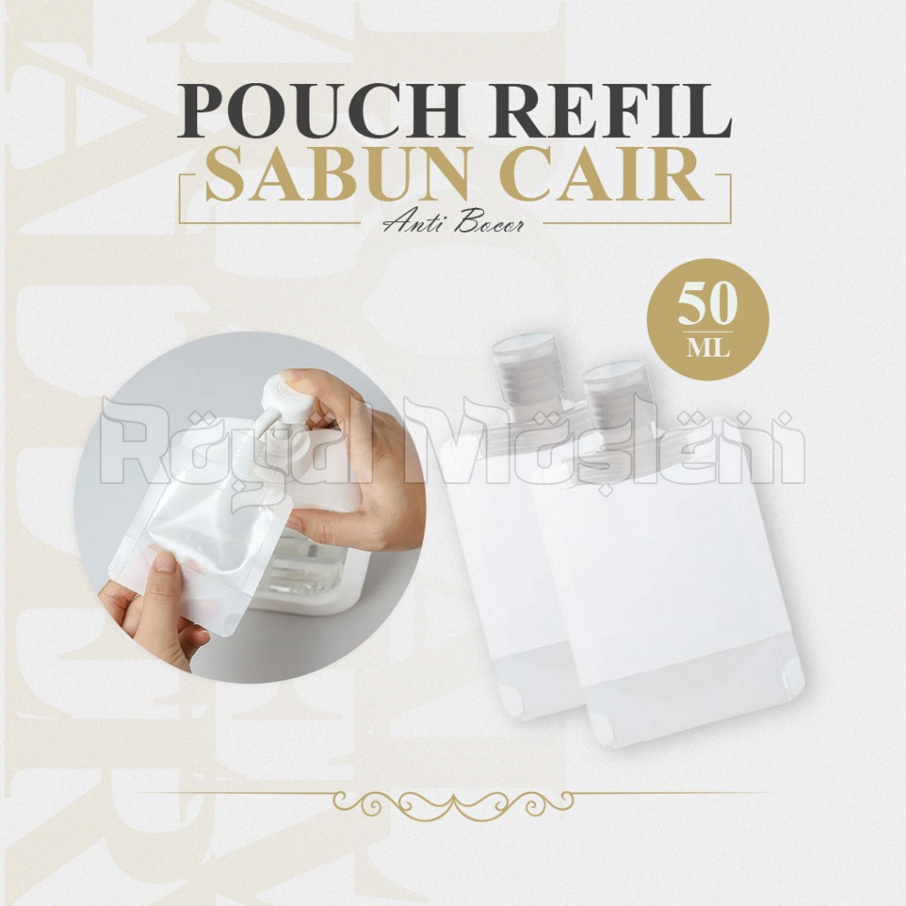 Pouch Plastik Tempat Sabun Refill Travel Size Botol Fliptop Sabun Cair