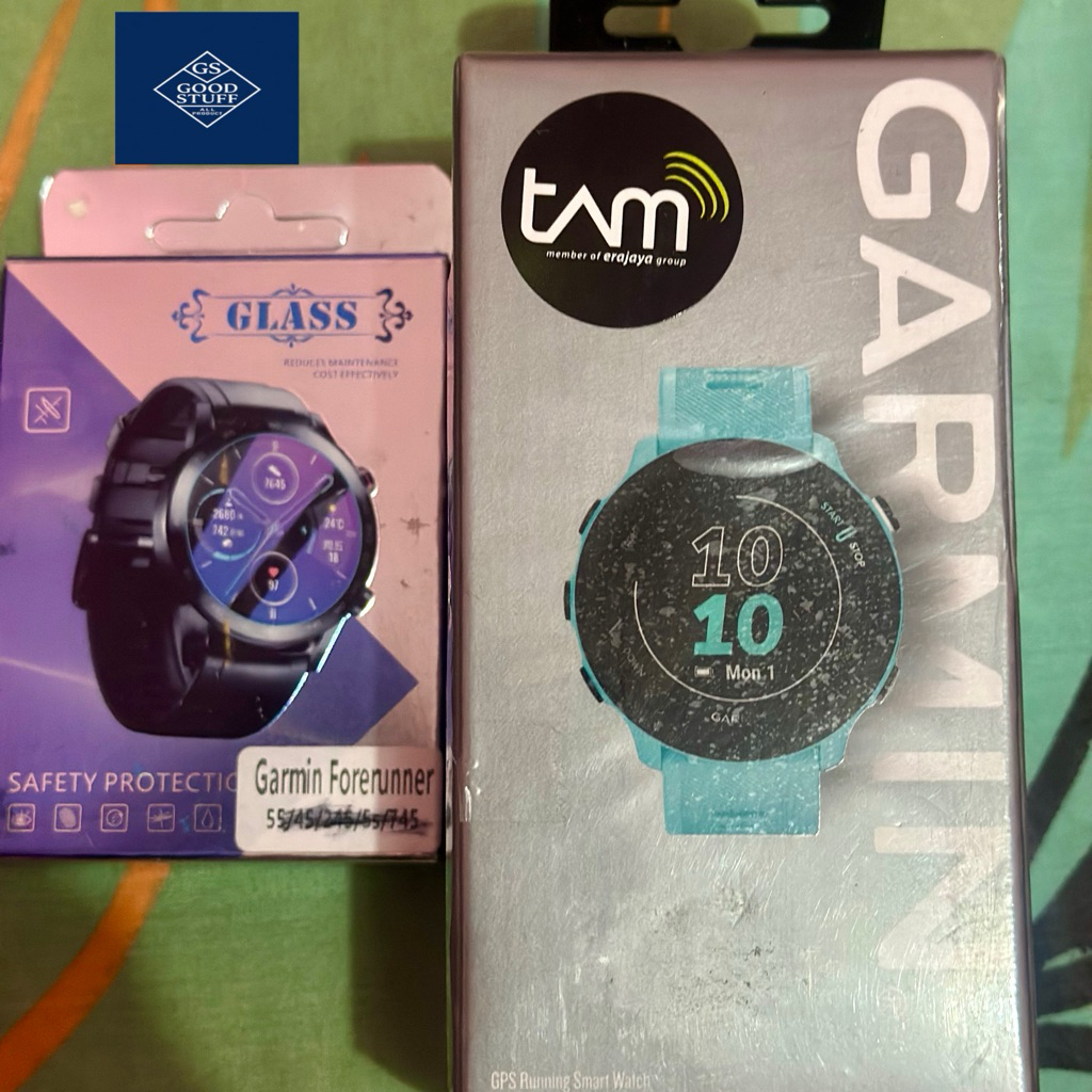 jam Garmin FORERUNNER 55 free tempered glass