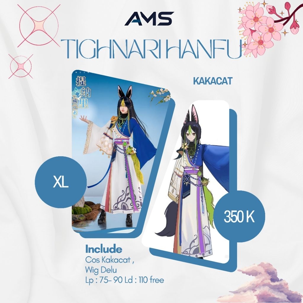 Rental Costum Tighnari Hanfu Kakacat Size XL