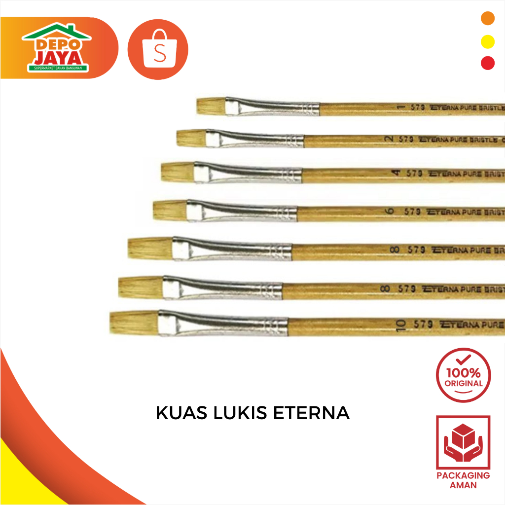 KUAS LUKIS ETERNA - KUAS LUKIS MERK ETERNA VARIASI UKURAN