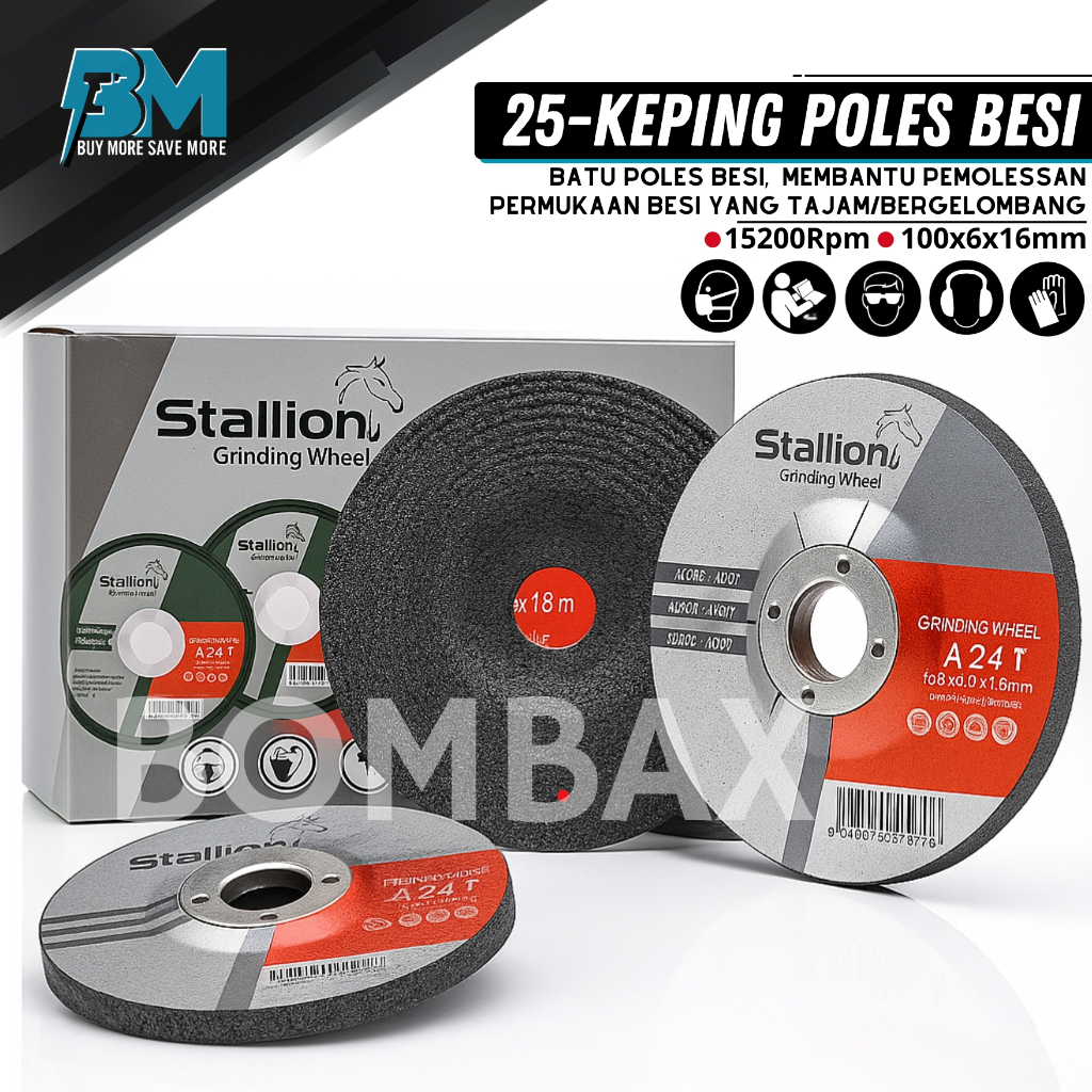 [ ISI 25 PCS ] TERMURAH Mata Batu Gerinda Poles Besi 4 x 6mm Mata mesin gerinda poles 4x6mm wd KUALI