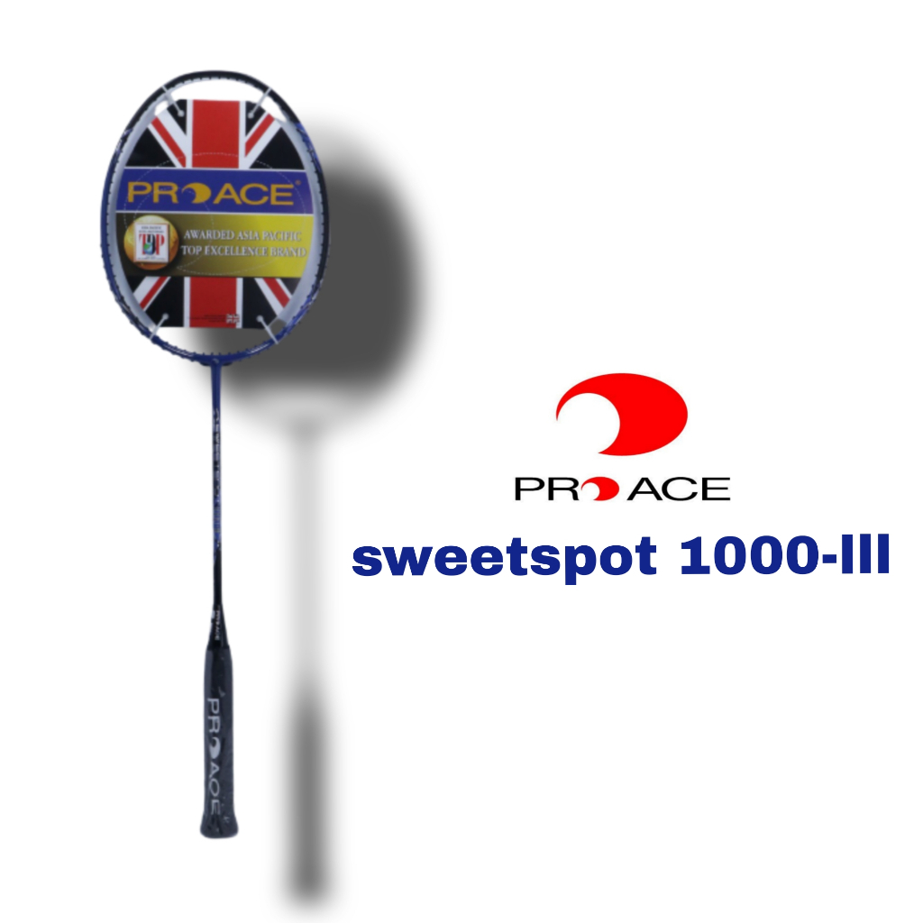 Raket Original Pro Ace Sweetspot 1000 III Bonus Kaos, Senar