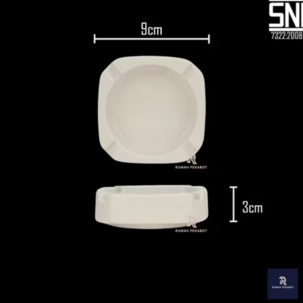 munthe21-asbak melamin persegi asbak rokok mewah tebal asbak cafe hotel