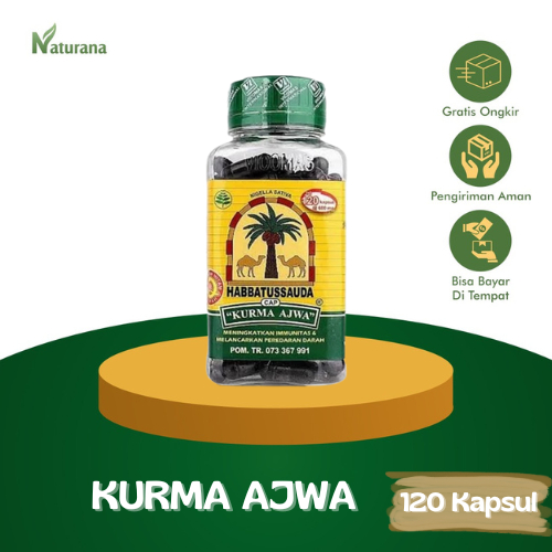 Habbatussauda Original Asli Cap Kurma Ajwa 120 Kapsul