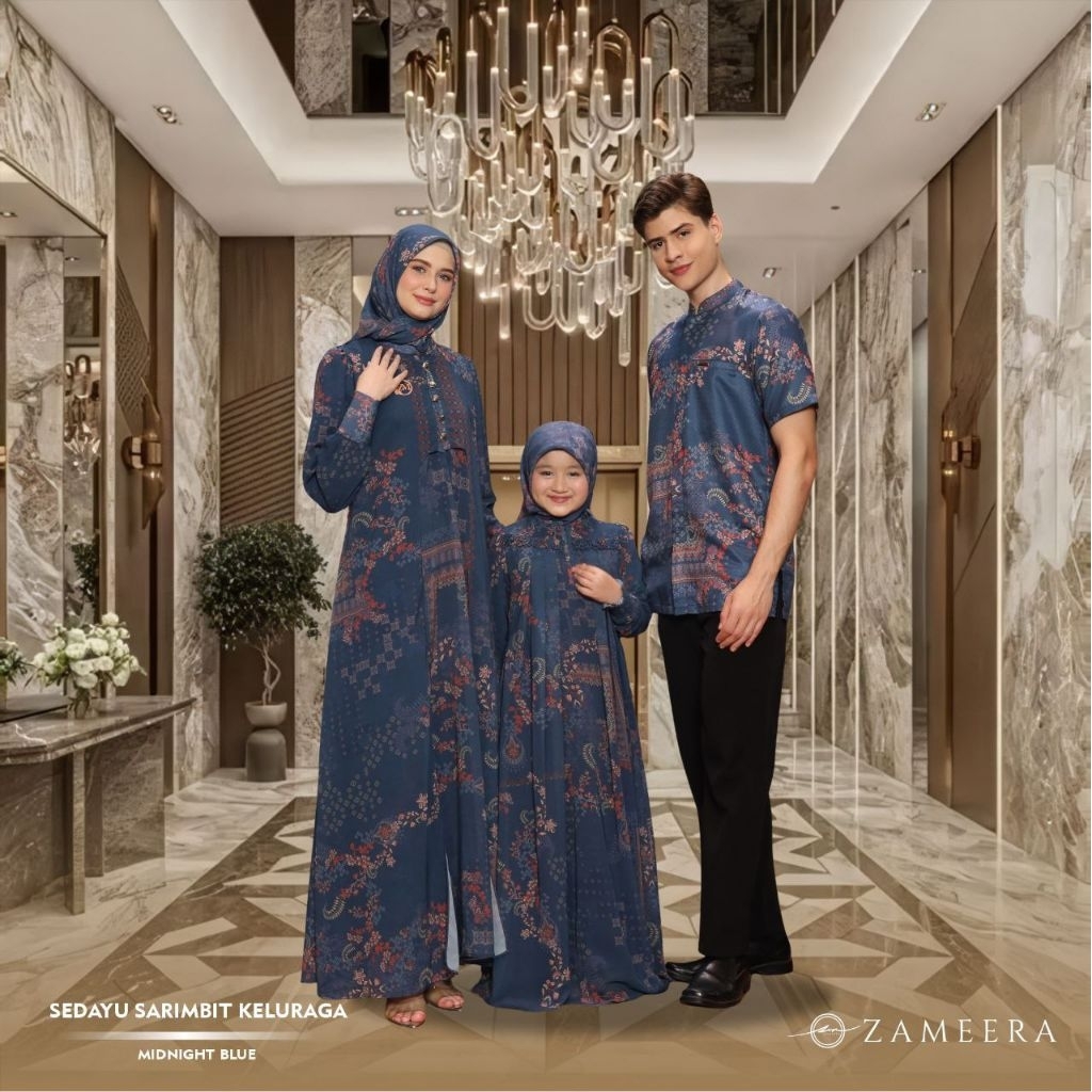 Sedayu Family Set Series A Baju Couple Sarimbit Keluarga Zameera Gamis Kemeja Ayah Ibu Anak Terbaru