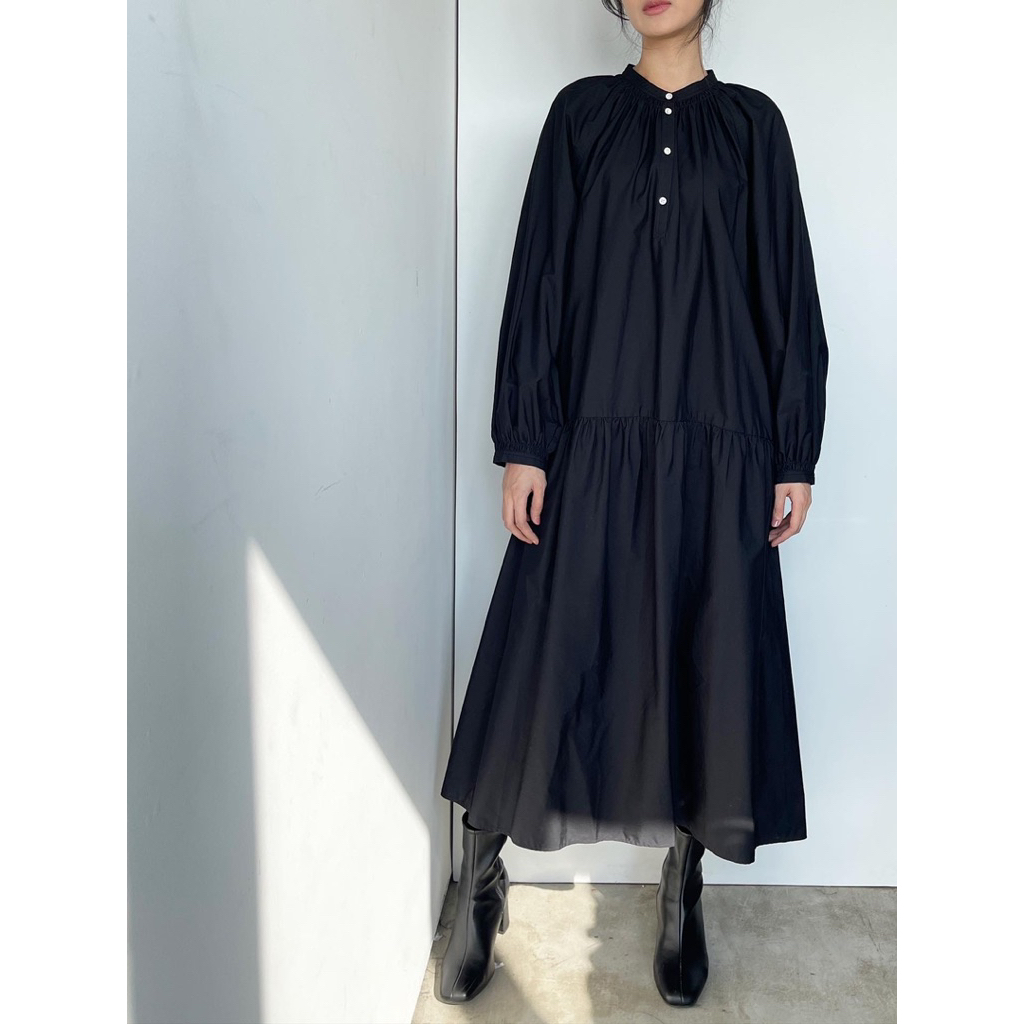 new ArKet cotton midi tunic dress black
