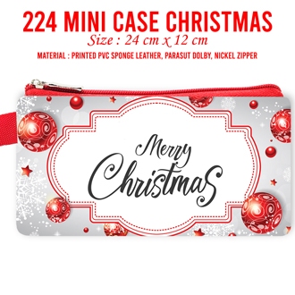 Mini Case Natal 224 Glass Ball Merah Christmas Case Souvenir Natal Anak Sekolah Minggu