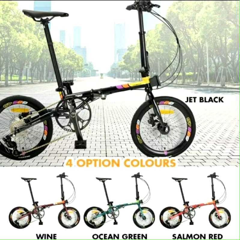 Rubick Gas Folding Bike 16" Sepeda Lipat 10 Speed