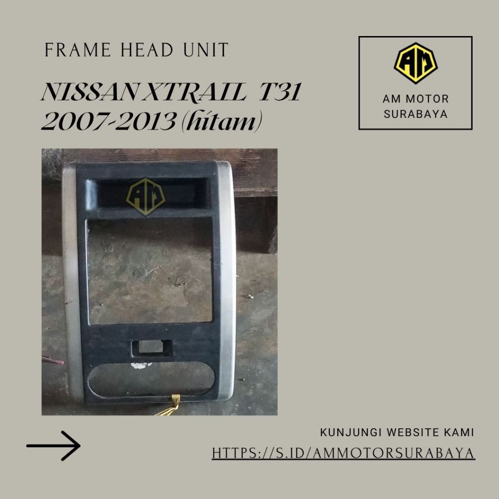 Frame Head Unit NISSAN XTRAIL T31 2007-2013 (hitam)