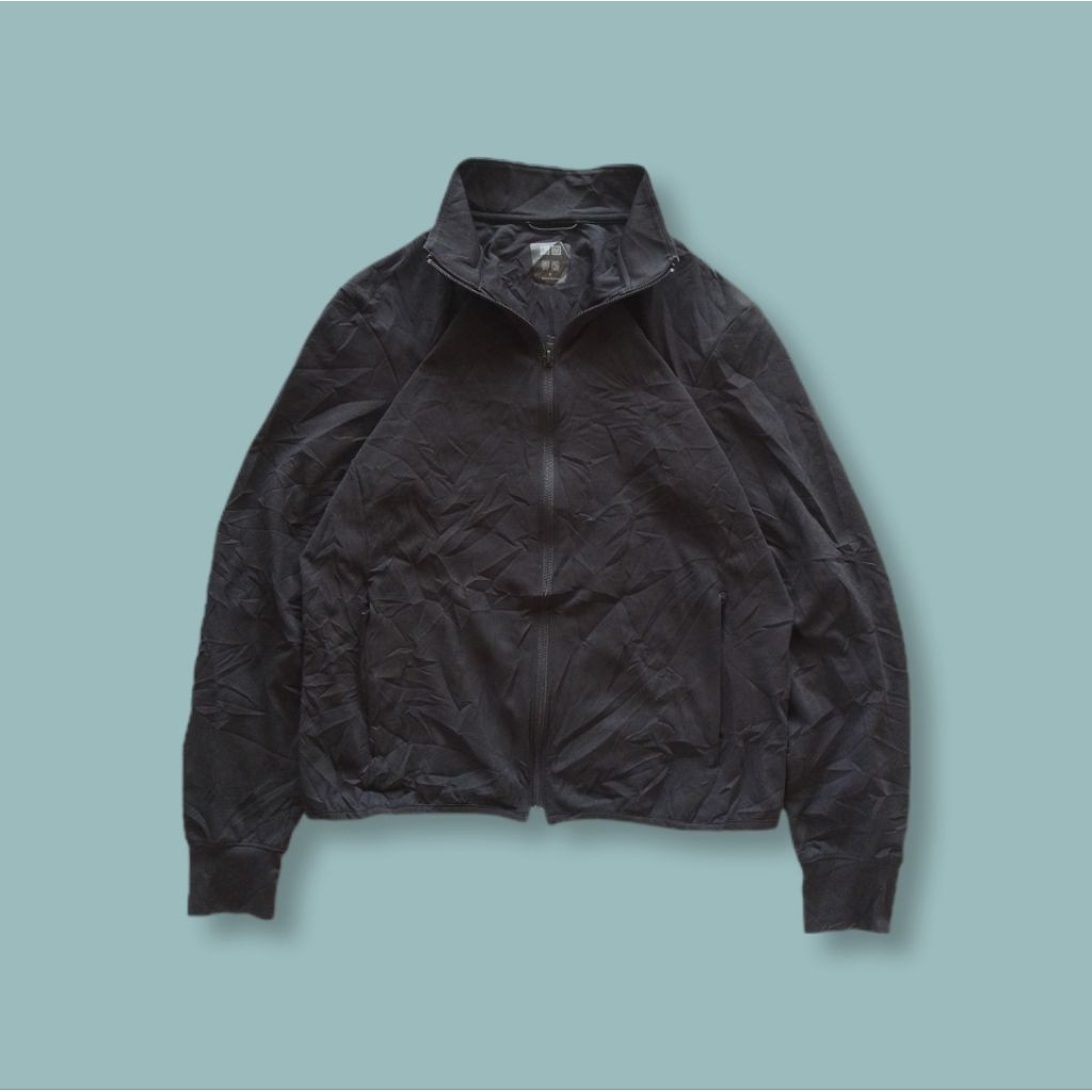 Uniquesport - Jaket Tracktop Uniqlo Dry-ex Active Ultra Strech Black Second S