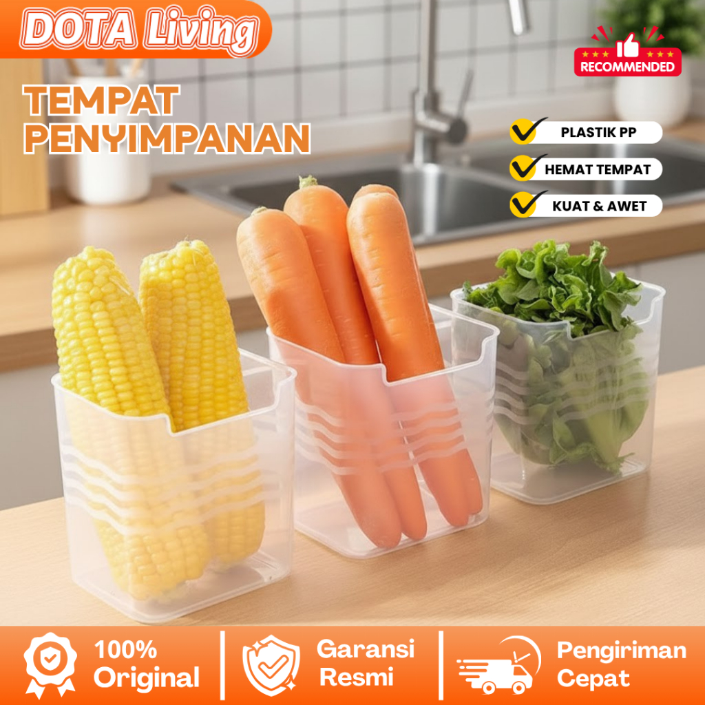 DOTA Living Kotak Penyimpanan Kulkas Food Container Kulkas Serbaguna Kotak Sayuran Refrigerator Side