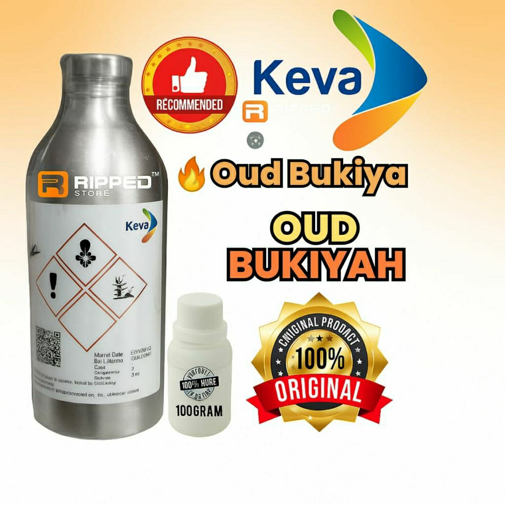 (100ml) bibit parfum murni oud bokiyah bukiyah by keva original
