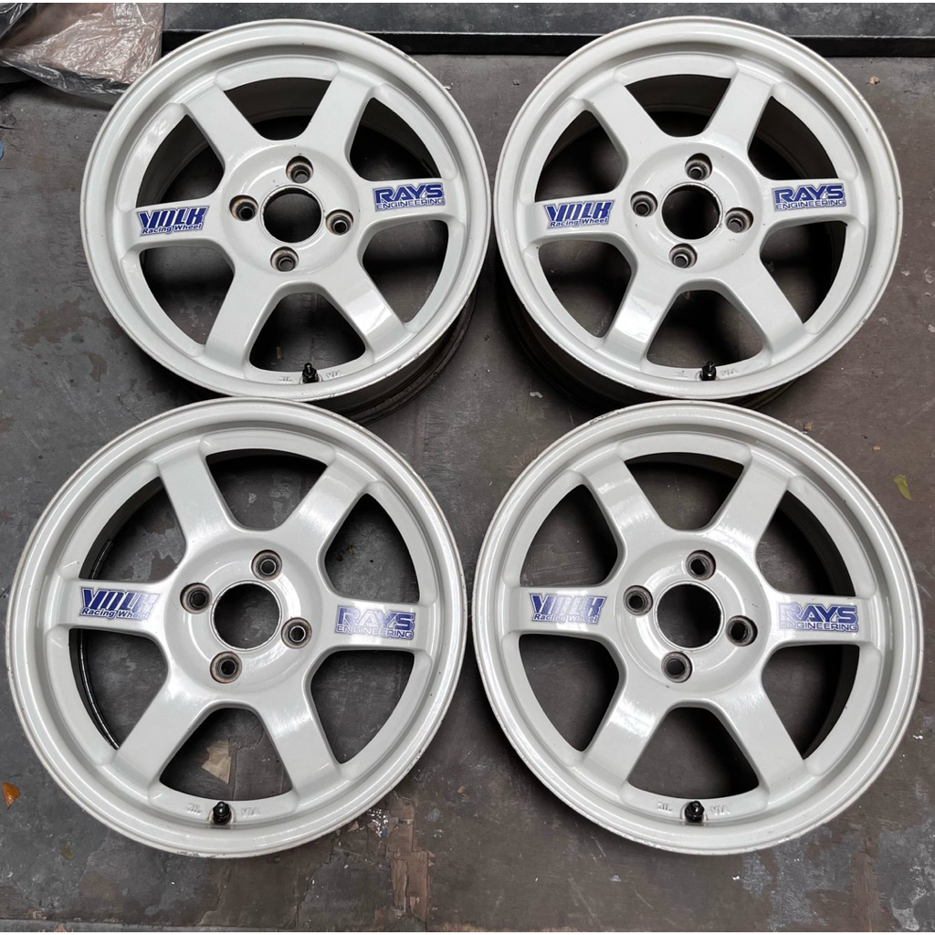 Velg Original Volkrays TE37 Ring 15. Made in Japan. Lebar 6.5. Et 38. Pcd 4x100. Weight only 4.3 kgs