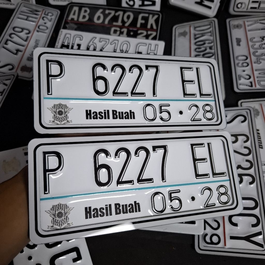 Plat Motor Akrilik Berlogo Plat Mika Plat Nomer Motor