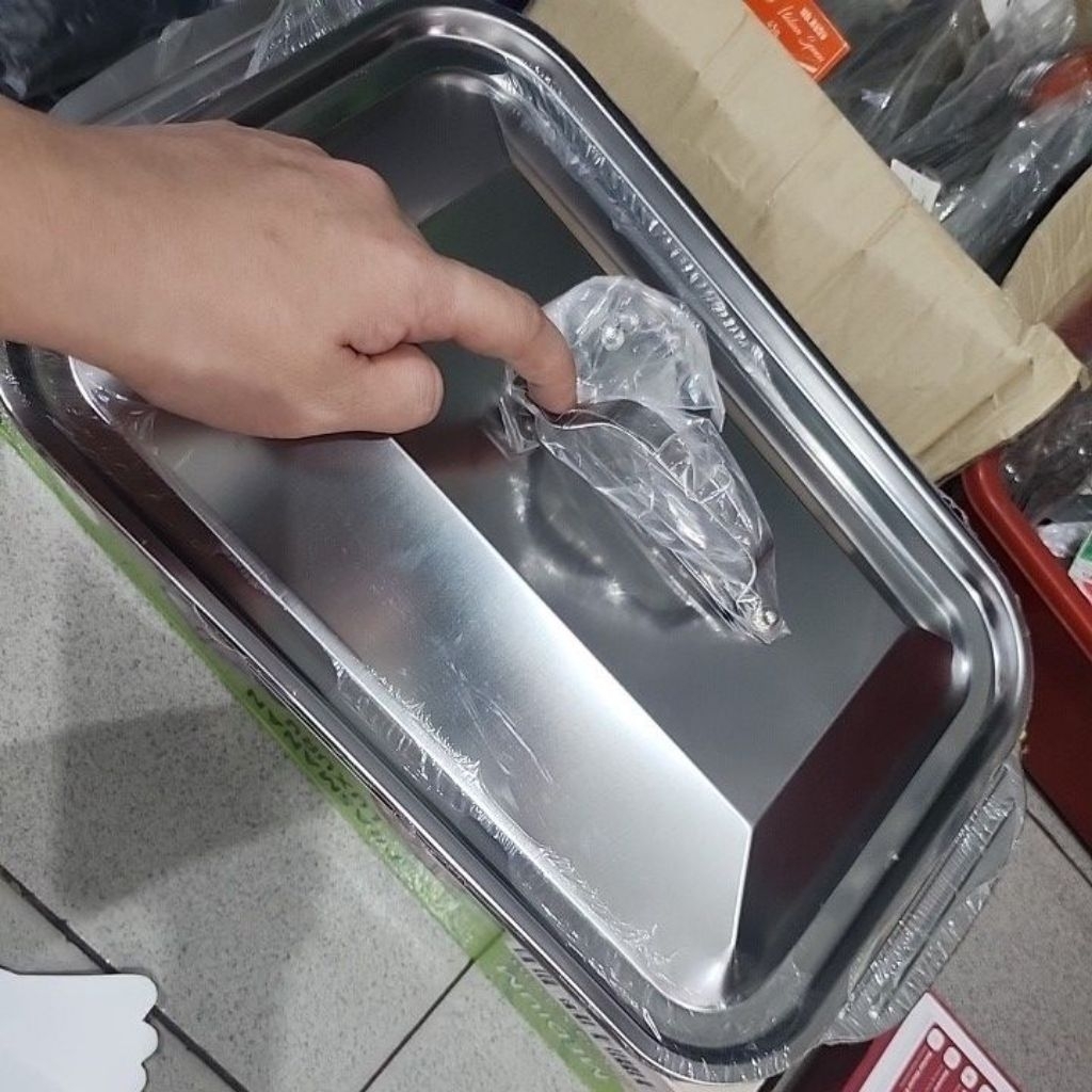 bak segi stainless food pan prasmanan stainless gastronome food pan kotak makan stainless
