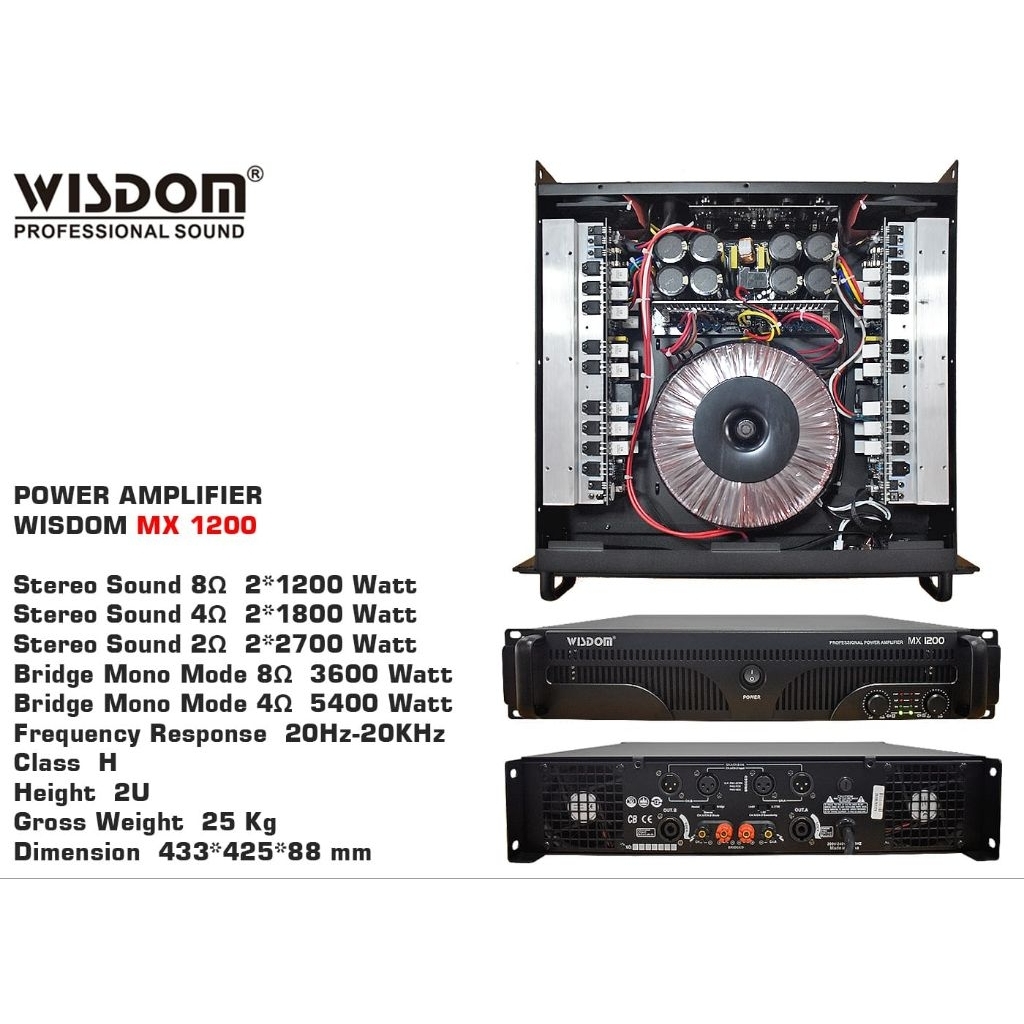 Power Amplifier Wisdom MX-1200 Original