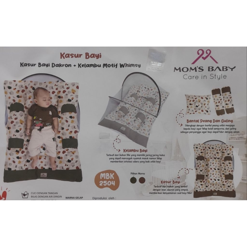 Moms Baby Kasur Bayi Dakron+Kelambu(instant only)