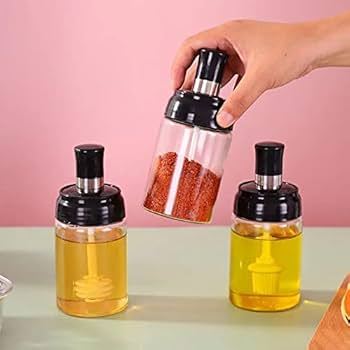 MAYORISHOP BOTOL BUMBU KACA | TEMPAT BUMBU DAPUR | PERLENGKAPAN DAPUR / KOTAK TOPLES BUMBU