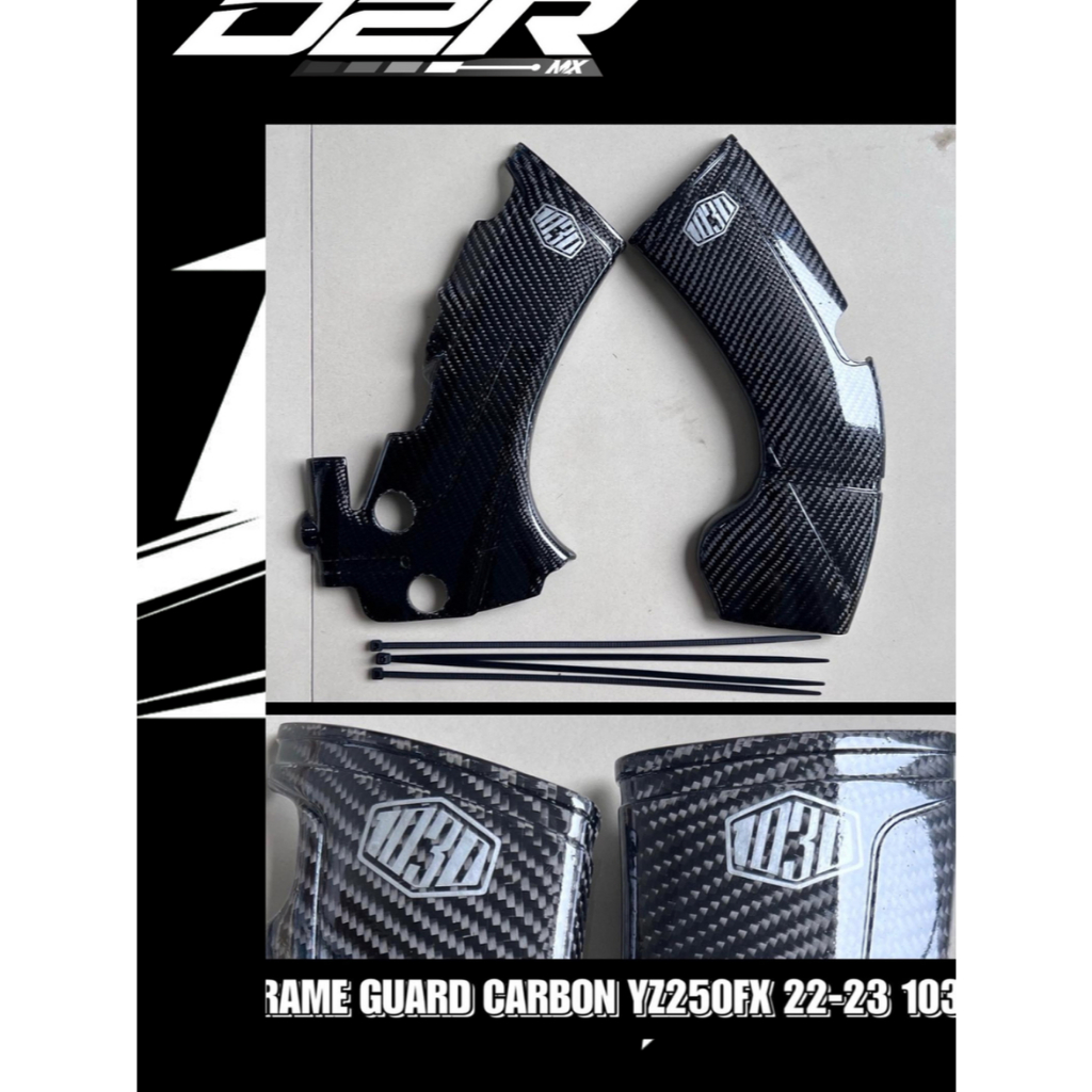 Frame Guard Carbon 103 YZ250FX 2022 2023 / Pelindung Rangka YZ 250 FX