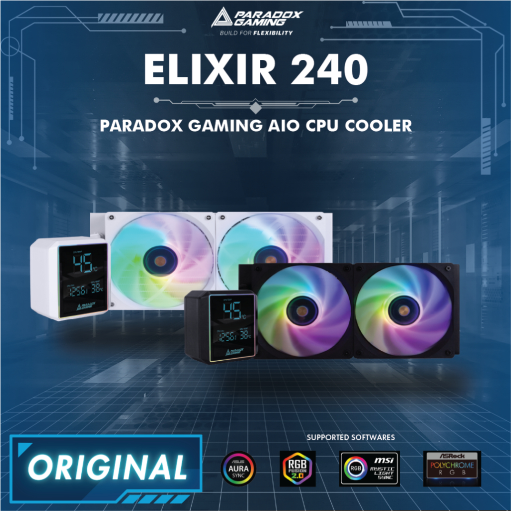 PARADOX FAN COOLER ELIXIR 240 BLACK/WHITE