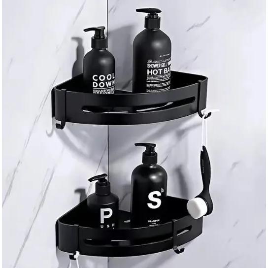 Ikea Home - Rak Kamar Mandi Sudut Alumunium Rak Susun Tempel Dindi