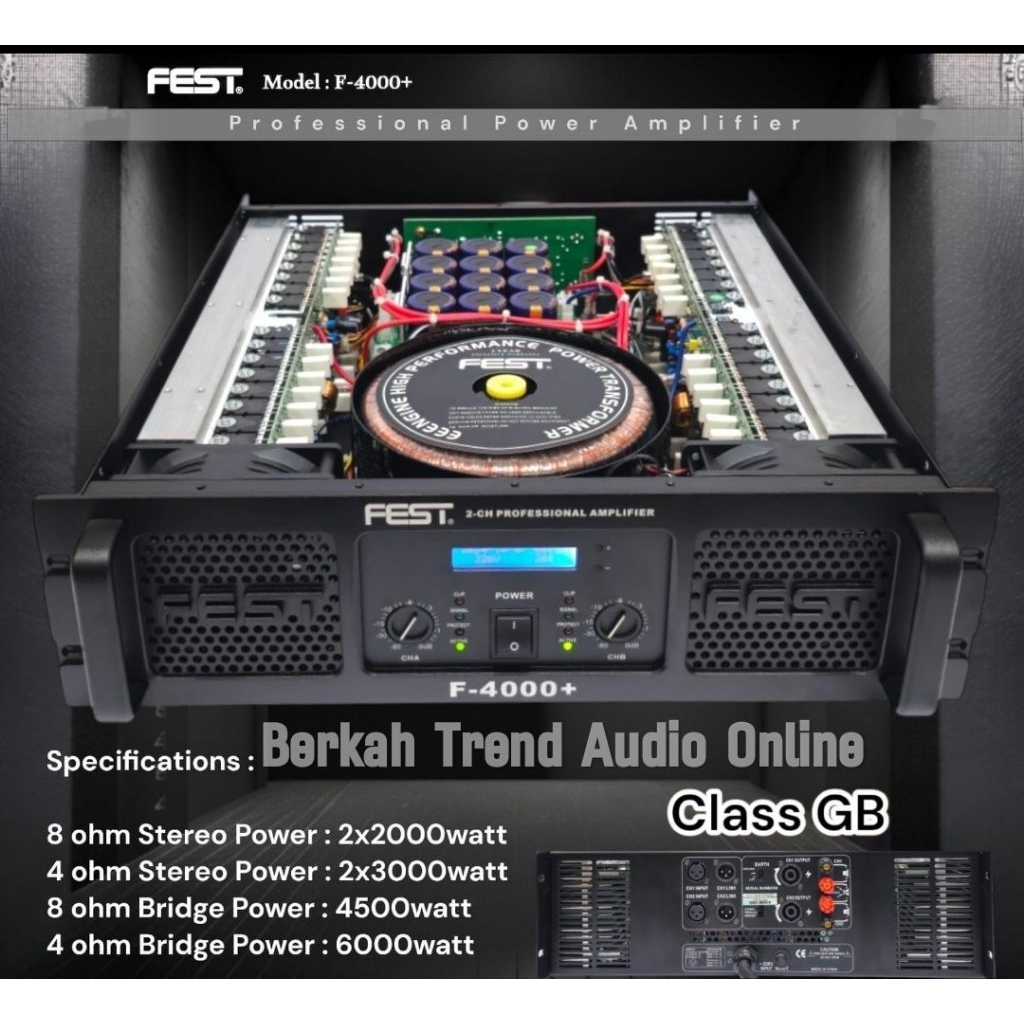 Power Audio Amplifier FEST F4000 + Original