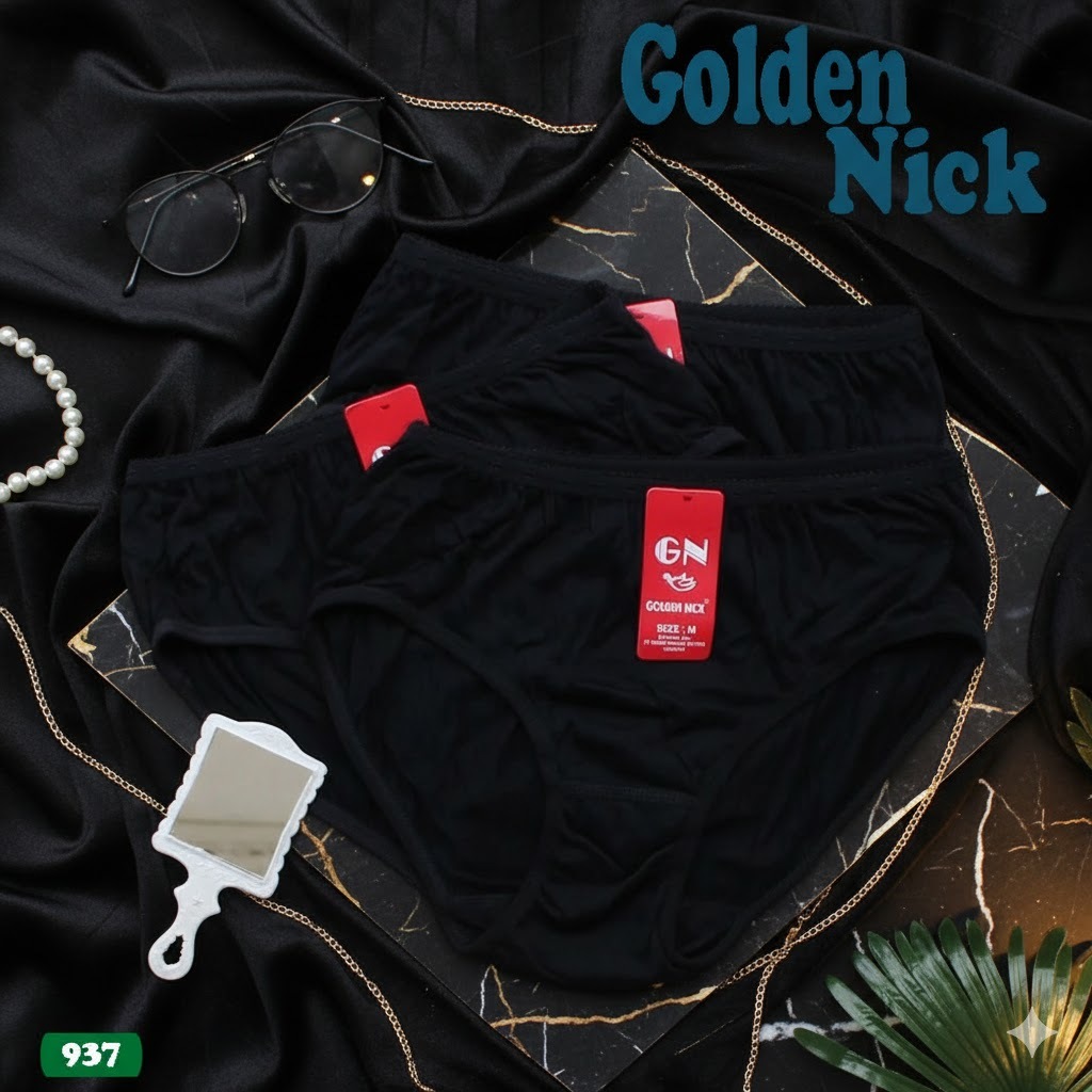 Celana Dalam Golden Nick 937h - ( 6 Pcs ) | Celana Dalam Khusus Warna Hitam | Celana Dalam Wanita GN