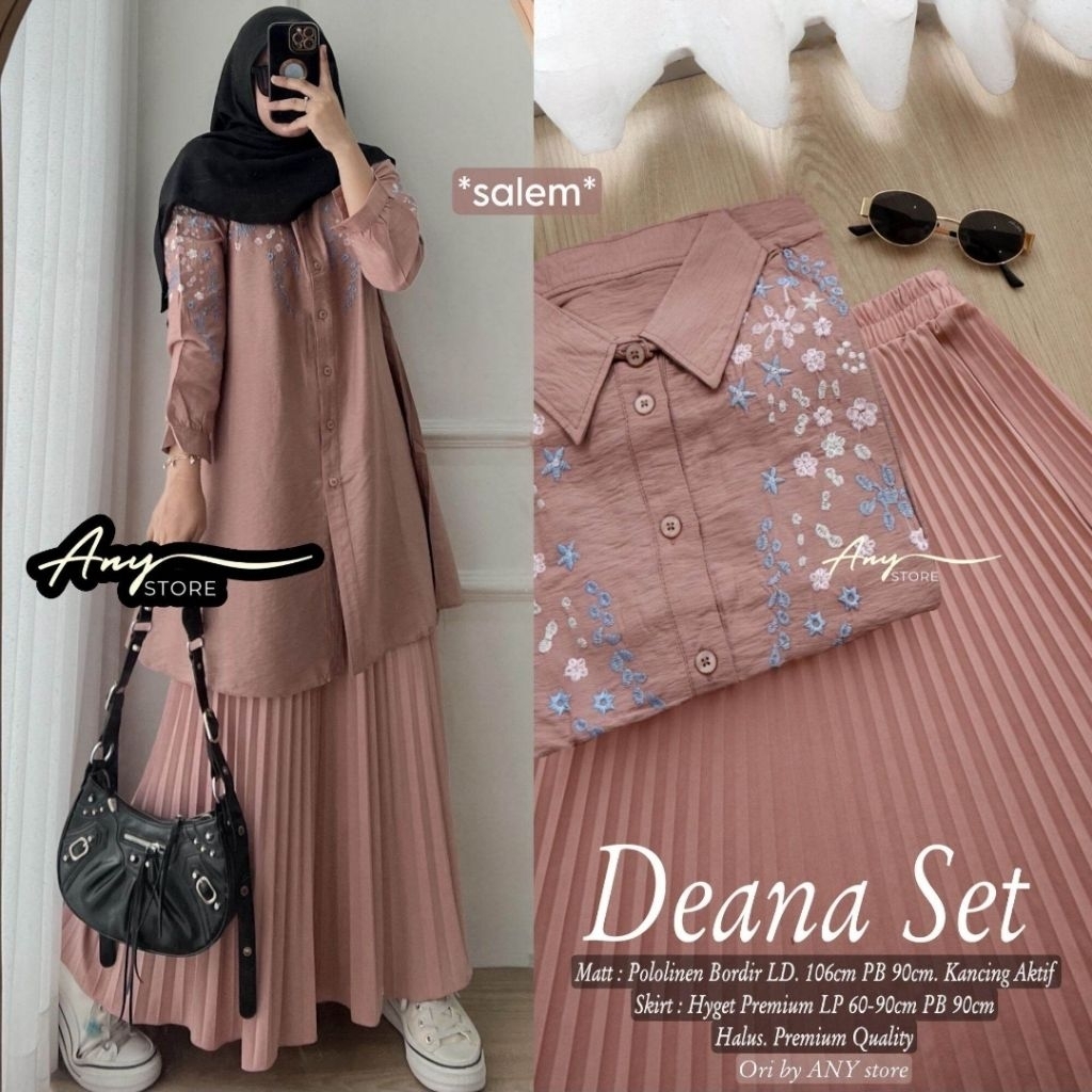 deana set rok setelan rok setelan wanita setelan muslim baju wanita muslim